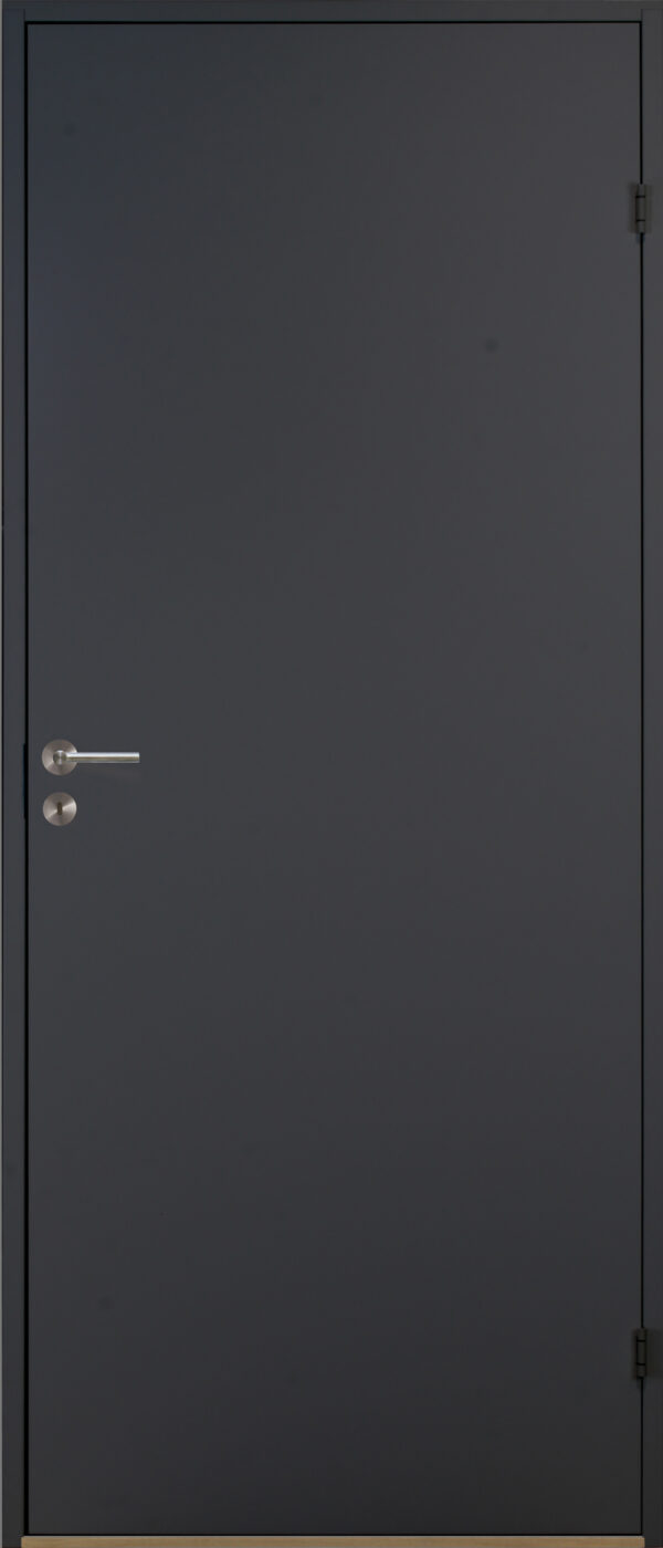 KP185, dempet sort, Slette dører, kompakt